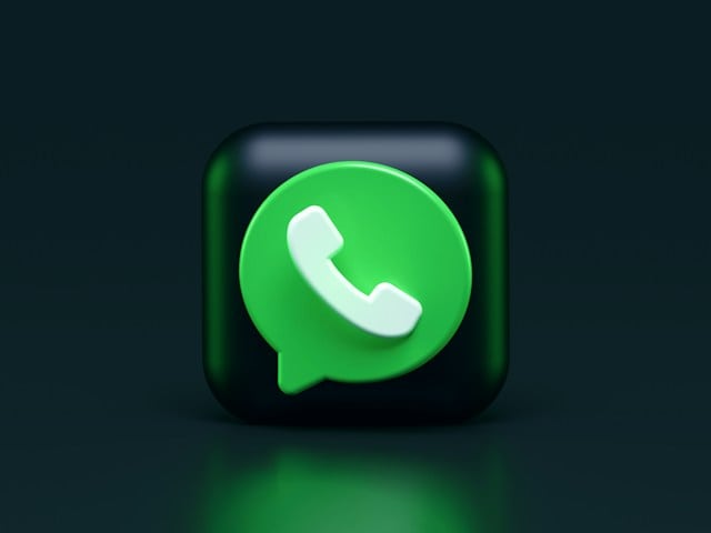 Imagen del logo de WhatsApp en 3 d